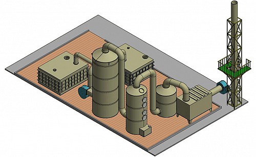 Hệ thống xử lý khí thải hơi axit 20.000 m3/h
